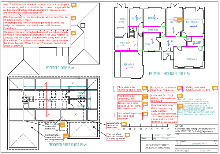 Rownham Lane Structural drawings Rownham Lane Structural drawings